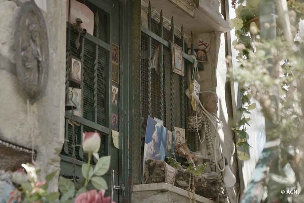 Los cristianos de Jerusalén están muy orgullosos de su identidad, y la imaginería religiosa es habitual